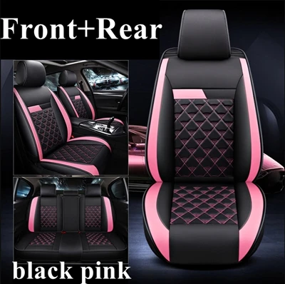 black pink standard Спереди и сзади сиденья набор для Renault Duster Latitude Clio Sandero Koleos Kadjar Logan талисман Espace Kangoo Лагуна Fluence - Название цвета: black pink standard