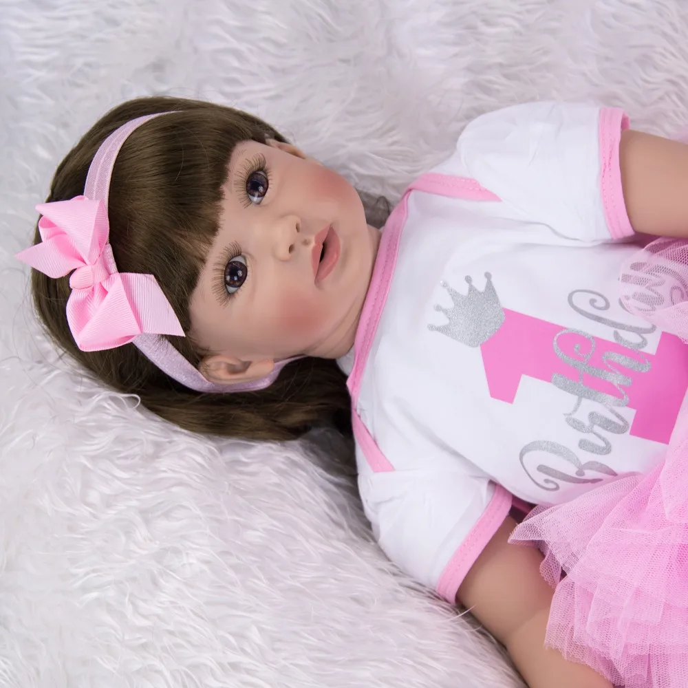 NPK Bebes Reborn Dolls силиконовые куклы для девочек хлопок тело 60 см новорожденный малыш