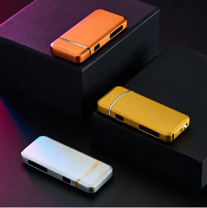 Электронная сигарета USB Зажигалка двойная дуга импульсная USB перезаряжаемая Зажигалка плазменная ветрозащитная беспламенная курительная электрическая зажигалка