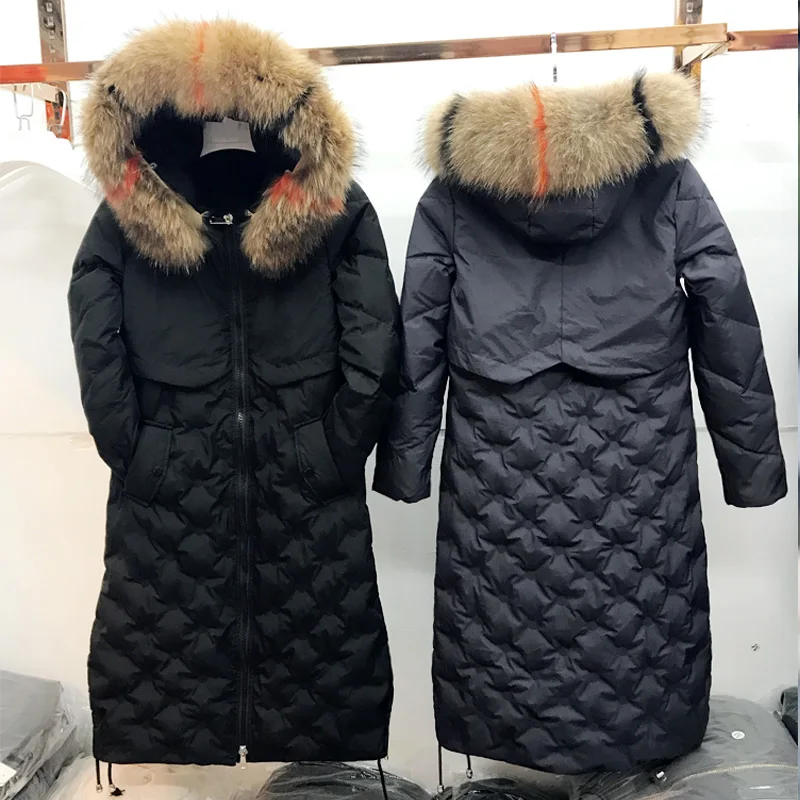 Парки для женщин зимняя куртка 2018 Брендовые куртки на утином пуху из