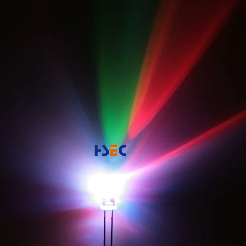 Бесплатная доставка 1000 шт 5 мм светодиодные RGB прозрачные лампы быстрая