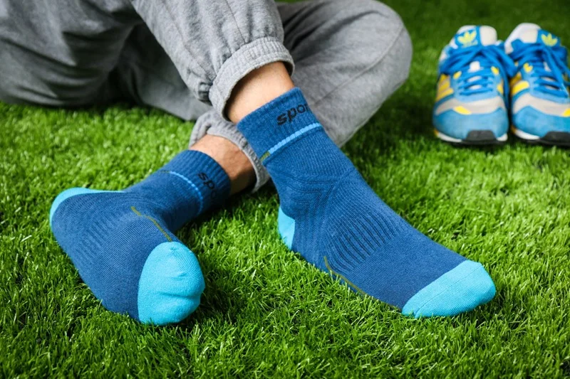 2019 модные зимние теплые дышащие носки из чесаного хлопка спортивные черные