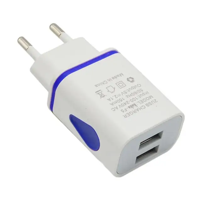 EPULA горячая Распродажа 5В 2А светодиодный USB 2 порта настенный домашний дорожный