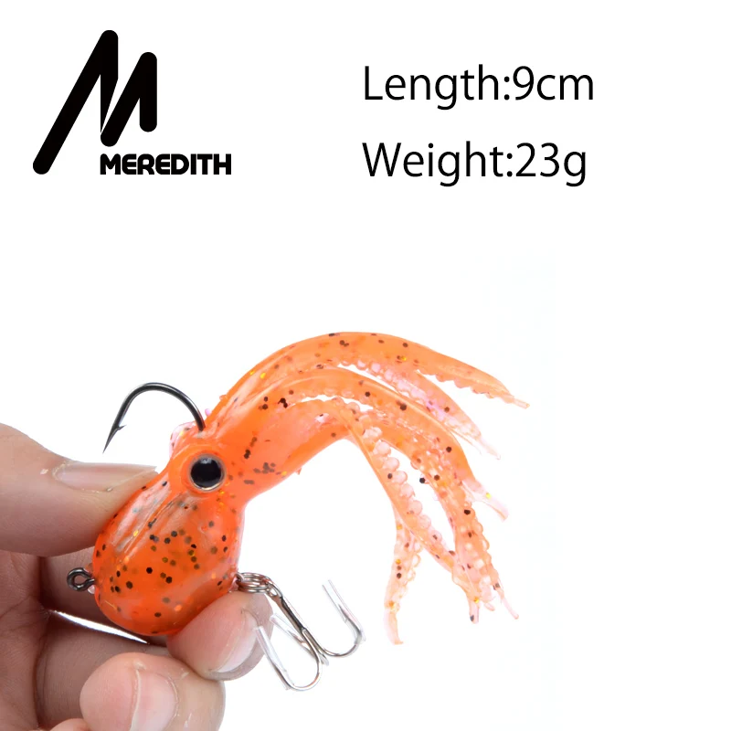 MEREDITH fishing 5 шт./лот 23 г 9 см длинный хвост мягкие свинцовые осьминог рыболовные приманки
