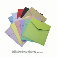 50pcs 16x1612 7 10 cm square kraft paper multicolor ordinary wedding invitation envelopes for postcard wholesale free shipping