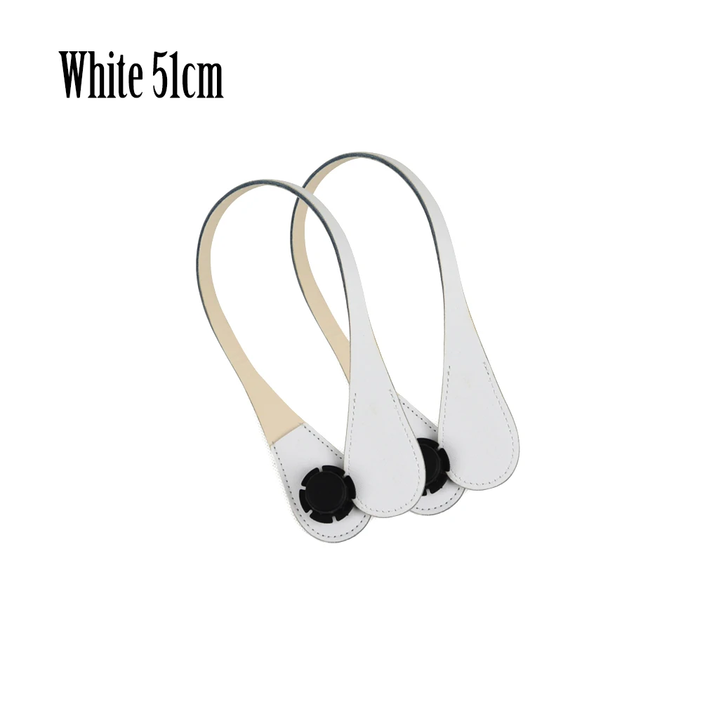 White 51cm Новые Длинные Короткие сверхтонкие Сменные каплевидные ручки из искусственной кожи для OBag для EVA O Bag Body - Цвет: White 51cm