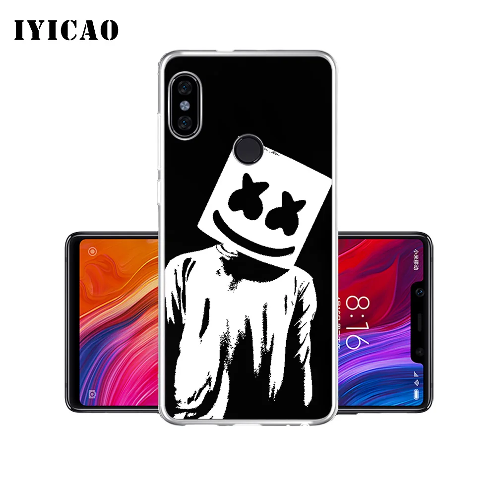 Мягкий силиконовый чехол для телефона IYICAO Marshmello DJ из ТПУ Для Xiaomi Mi 9 8 SE 6 A1 A2 Lite F1 MIX2S