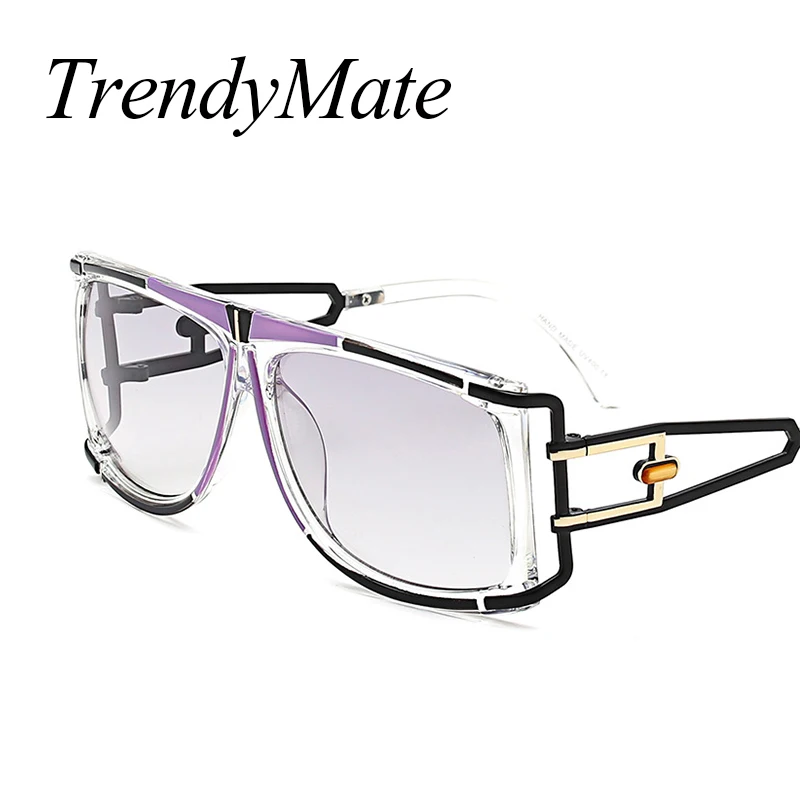 Винтажные очки оверсайз роскошные женские и мужские с прозрачными линзами из