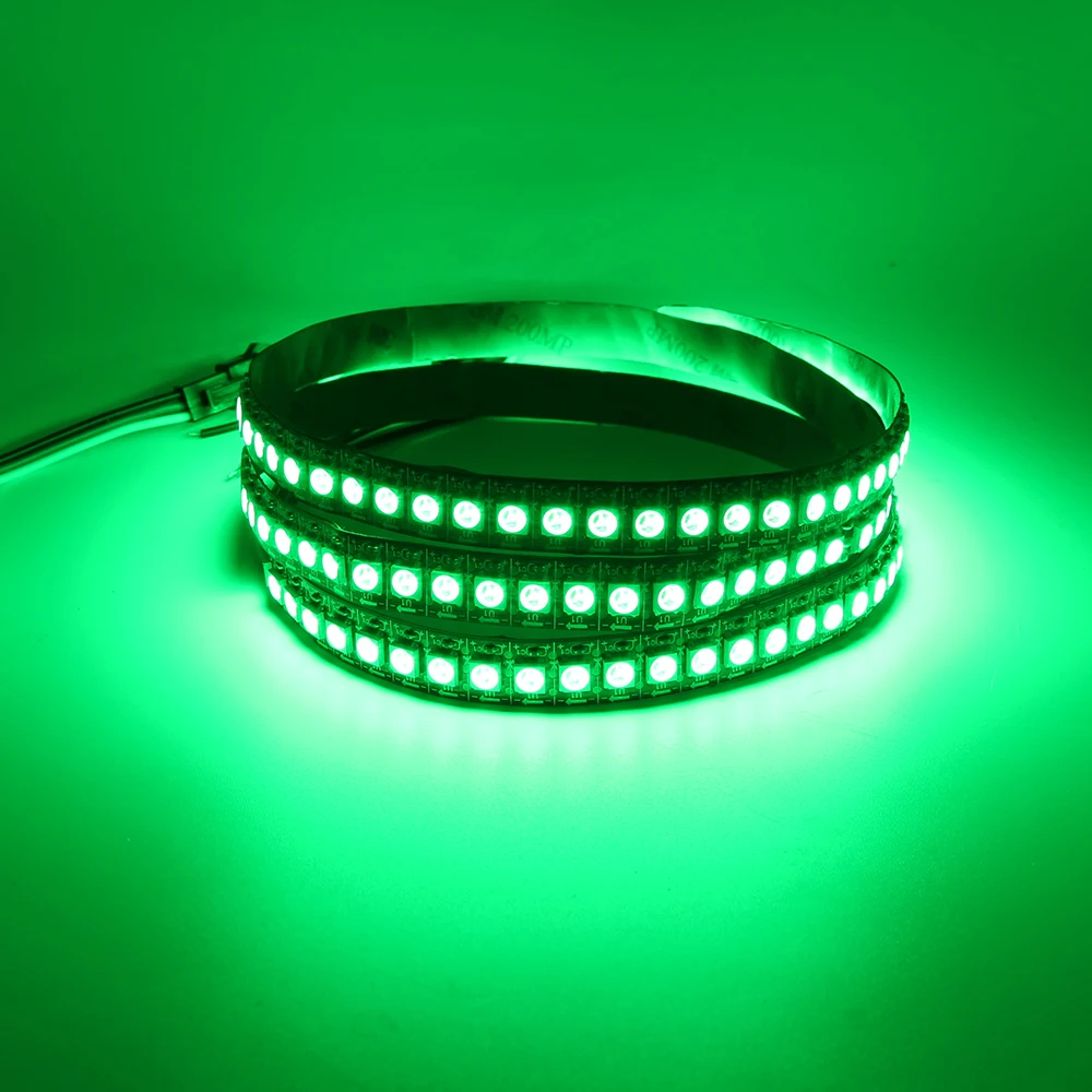 1 м черный PCB 144 светодиодный/M 5050 RGB светодиодный полосы светильник WS2812B ws2812 2812 WS2812