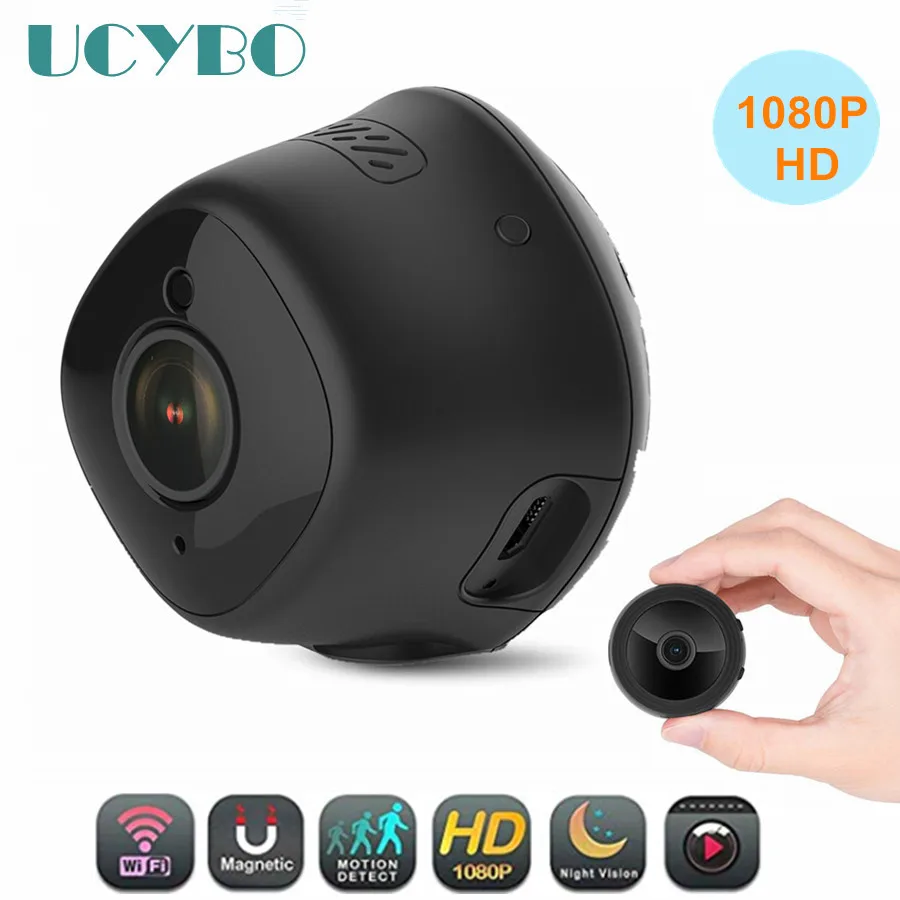 Миниатюрная Wi Fi ip камера 1080P HD 2 МП беспроводная сетевая видеокамера для домашней