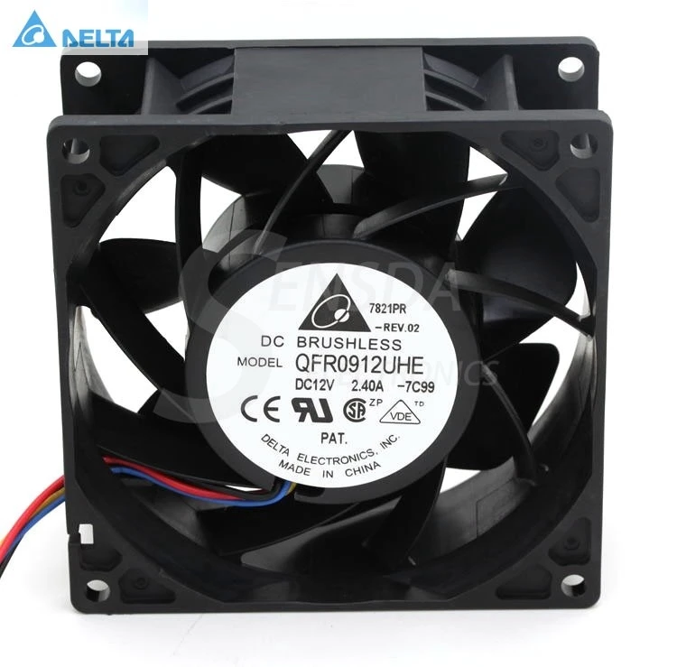Для delta 9 см QFR0912UHE 9238 90 мм DC 12 В 2.40A 4 контактный pwm серверный инвертор осевой кулер