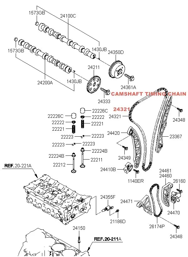 R20A новый комплект цепи синхронизации для FITHONDA CIVIC CR-V ACCORD STREAM 2.0L L4 2007-2013 |