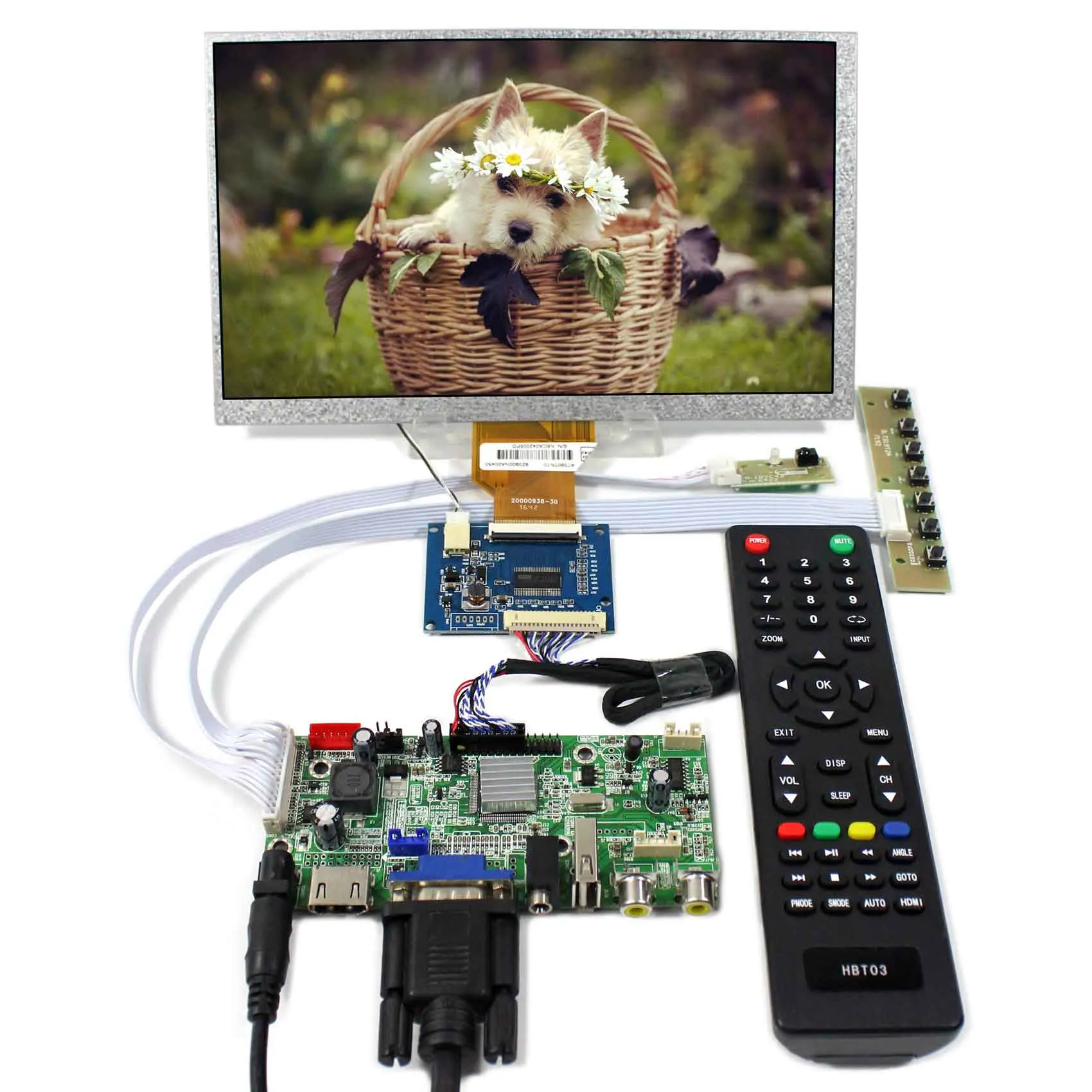 HD MI + VGA AV аудио плата ЖК контроллера с USB 9 дюймов 800x480 AT090TN10 Экран|Запасные части| |