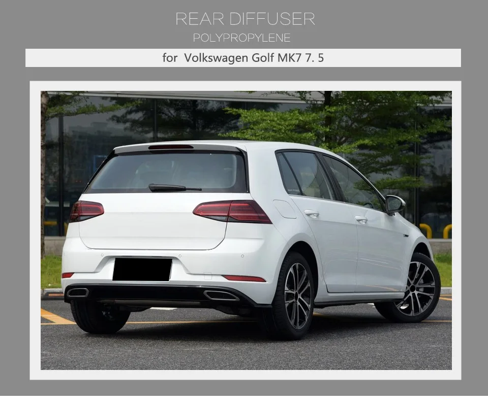 Авто черный PP задний бампер диффузор спойлер для Volkswagen VW Golf 7 MK7 стандарт и GTI