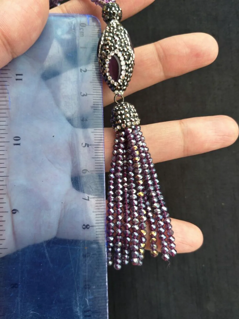 Trendy Purple Glass Necklace Pendants Fashion Long for Women Handmade Jewelry Statement Necklaces &amp Gifts | Украшения и