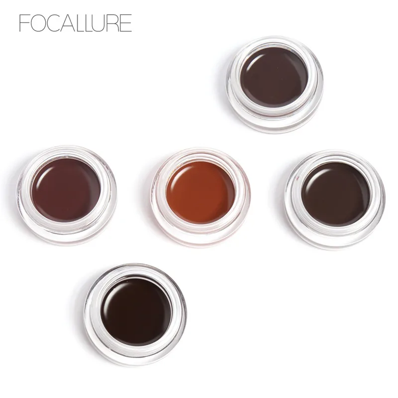 Бренд Focallure, 5 цветов, помада-гель для бровей, водостойкая, Maquiagem, аксессуары для макияжа, для бровей, подводка для глаз, гель, стойкий+ кисть