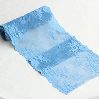 2yards blue exquisite elastic stretch lace trim high quality lace fabric diy craftsewing dress clothing accessories