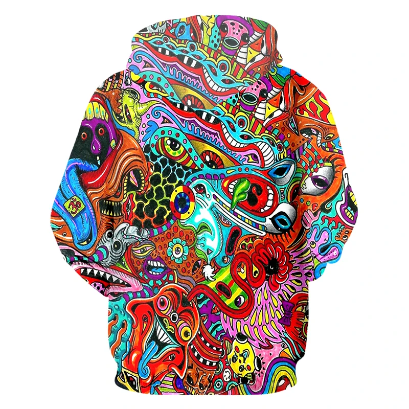 OGKB Zipper Hoodies Men's New Loose 3D Jacket Print Red Ghost Hiphop Big Size Habiliment Unisex Zip Up Sweatshirts | Мужская одежда