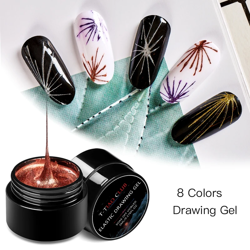 

Эластичный гель для рисования в виде паука, лак для ногтей, для клубов, для креативного нанесения проволоки, для дизайна ногтей, из тянущего ...