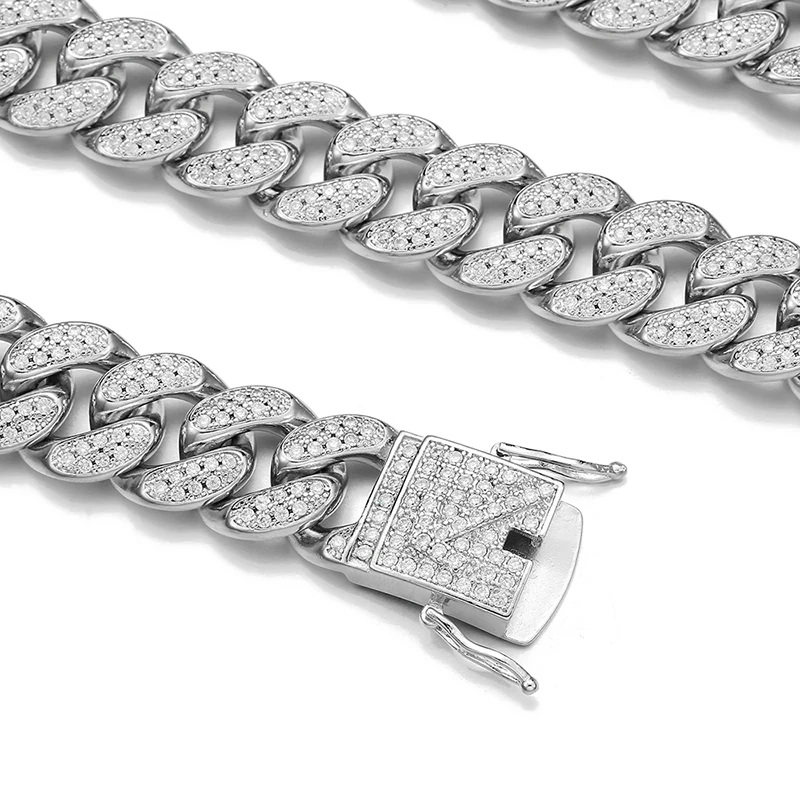 16 мм кубинское ожерелье из циркона с кубическим цирконием хип-хоп ювелирные