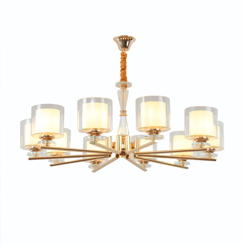 

Modern Style Living Room Lamp Simple Silver Bedroom Dining Room Hall Light Led Light Fixture Glass Crystals For Chandeliers E27
