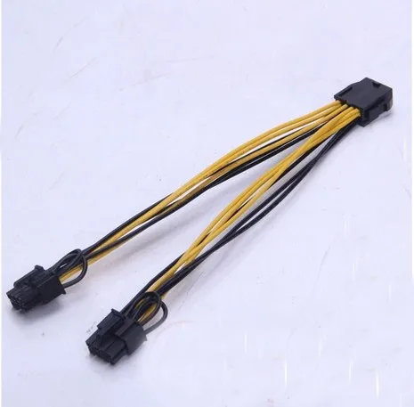 5 шт./лот 8-контактный разъем для CPU dual PCI-E PCI Express 8p (6 + 2 pin) Мужской кабель питания 18AWG