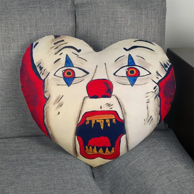 Пользовательские Стивен Кинг это Pennywise Сердце Наволочки на заказ молнии наволочки свадебные для дома или офиса, Декоративные 1 шт. на заказ