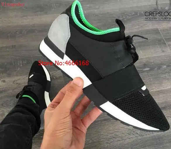 Name Brand New Arrival Man Woman Casual Shoes Flat Fashion Patchwork Leather Mesh Low Cut Lace-up Trainer Runner Outdoors | Обувь