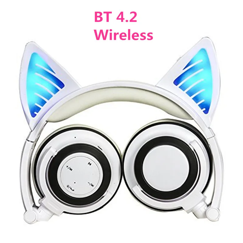 Ihens5 кошачьи наушники Беспроводная Bluetooth игровая гарнитура со светящимся