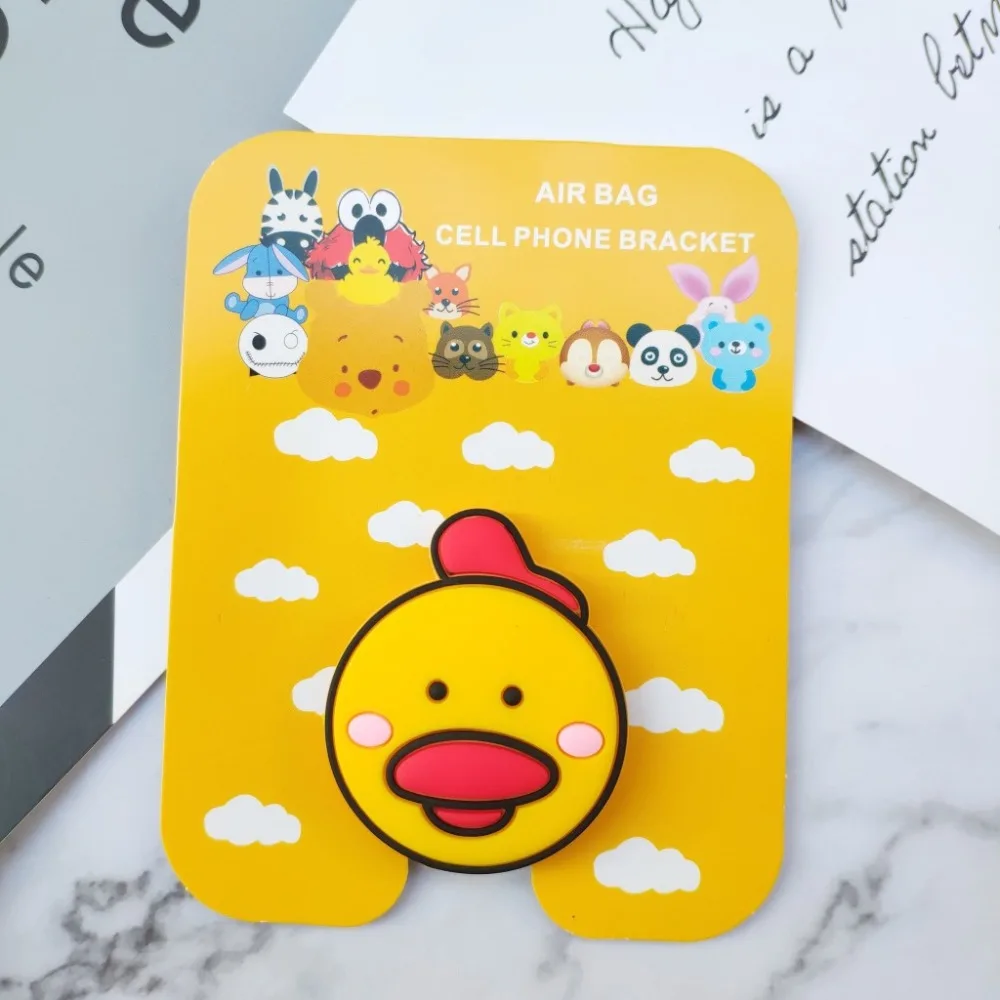 Crown duck Универсальный кронштейн-подставка для телефона, расширяющаяся подставка, растягивающийся держатель для телефона, милая мультяшная подставка для iphone 6s 7 8 X XS MAX XR - Цвет: Crown duck