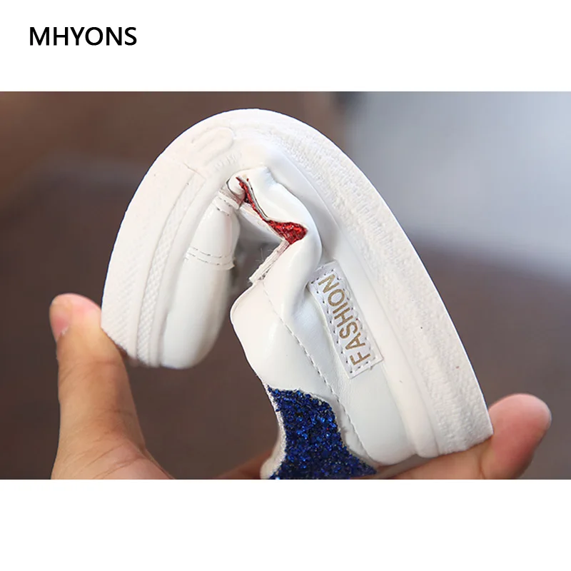MHYONS/детская обувь; спортивная обувь для девочек и мальчиков; Нескользящие Детские кроссовки на мягкой подошве; повседневные кроссовки на плоской подошве; Белая обувь; размеры 21-30