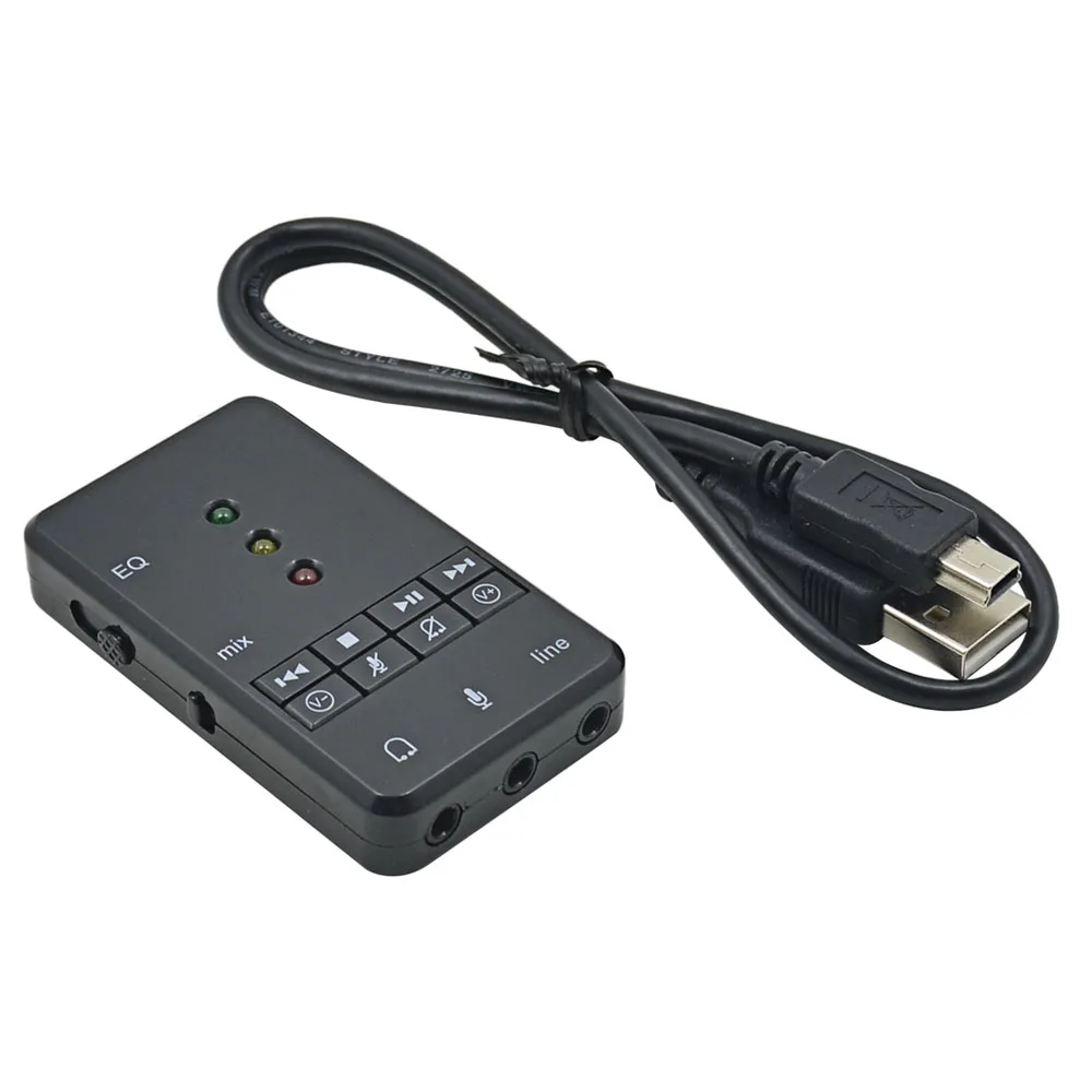 Внешняя звуковая карта USB адаптер 7 1 каналов 3D Аудио гарнитура микрофон разъем 3 5