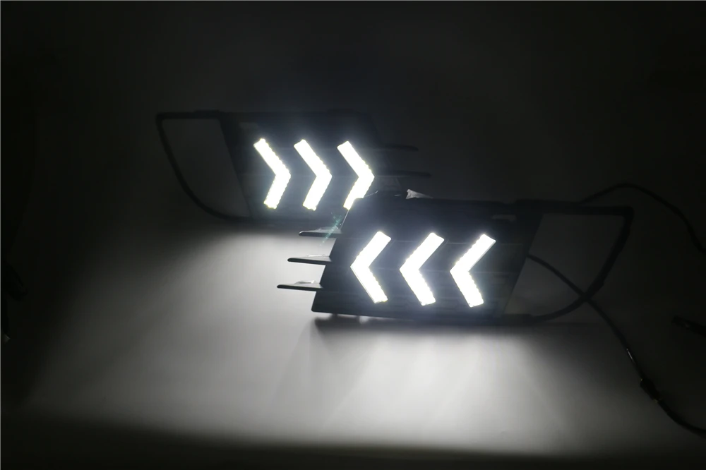 CSCSNL 1 комплект DRL для Volkswagen Tiguan дневной ходовой светильник желтый светильник поворота ночной синий светильник