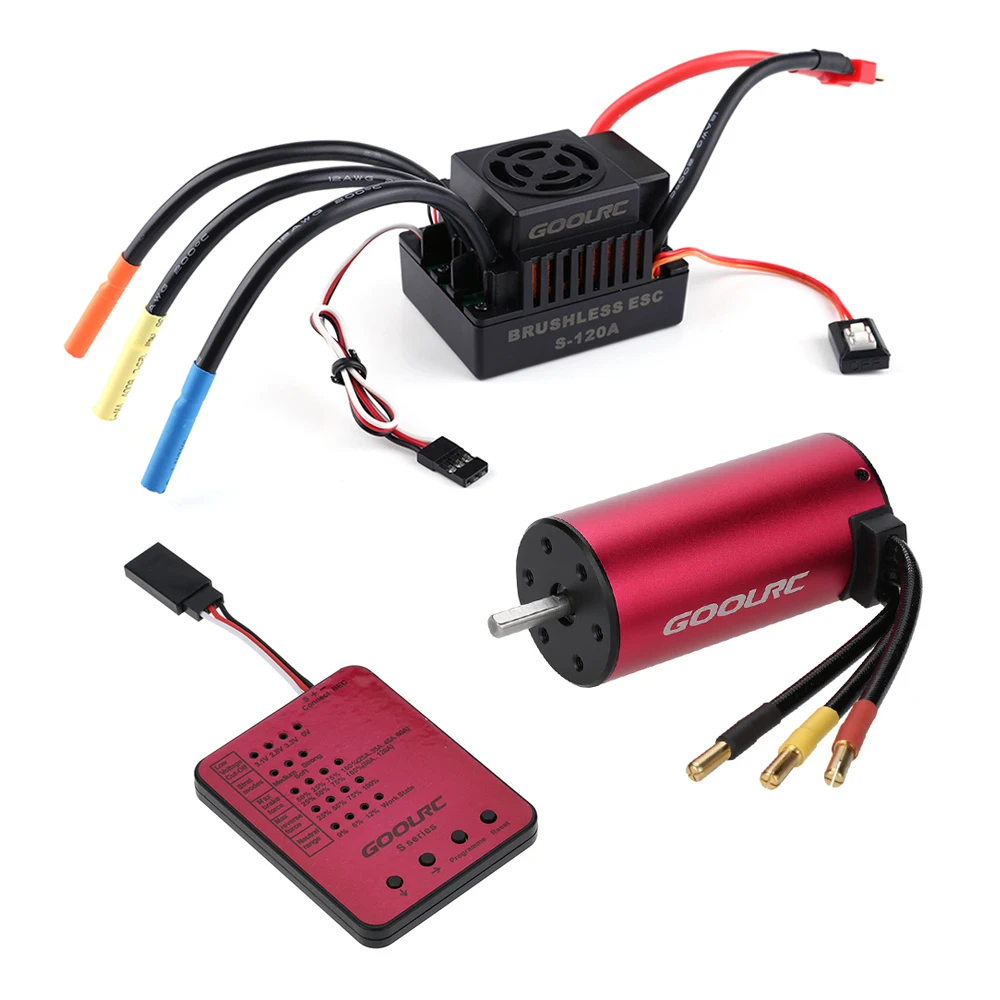 GoolRC S3674 2650KV Бессенсорный бесщеточный двигатель 120A ESC и программная карта