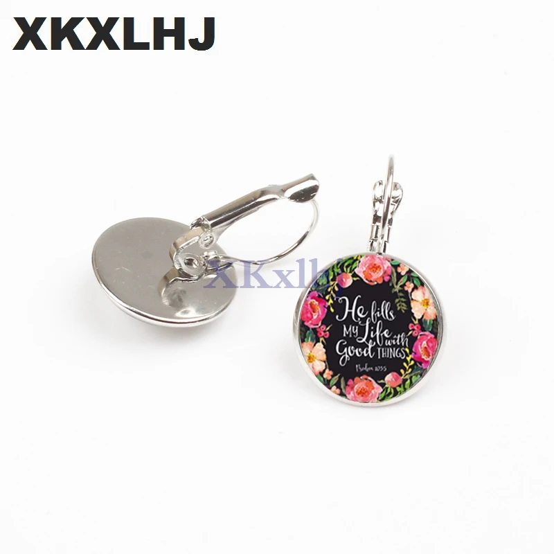 XKXLHJ Bible Poetry Earrings God on her she will not degenerate into a female Christian faith gift | Украшения и аксессуары