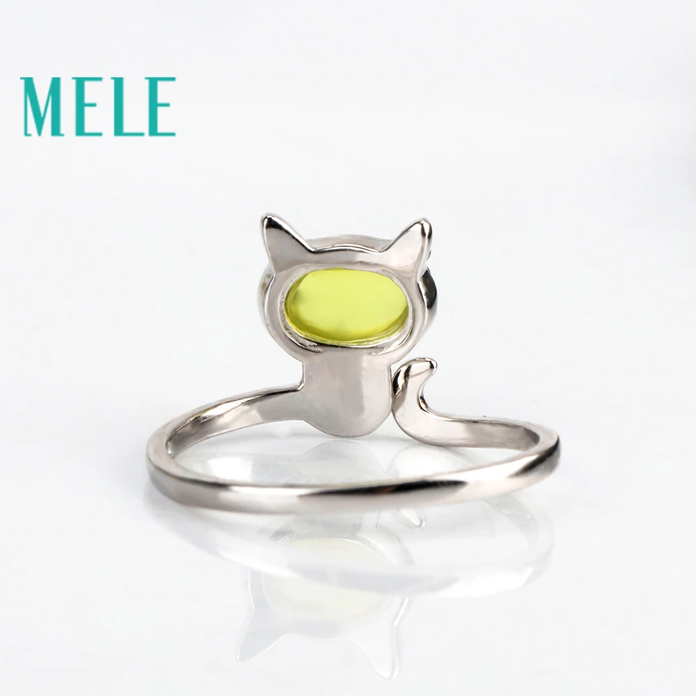 Женское кольцо с овальным вырезом MELE натуральное ювелирное изделие из
