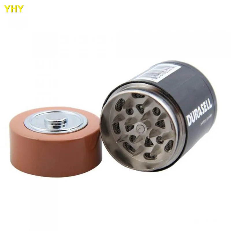 Творческий Батарея в форме металлический сплав цинка травяной травы Grinder Spice