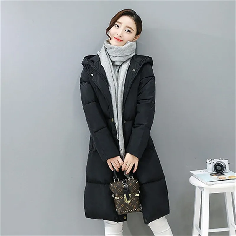 Зимняя женская хлопковая куртка Осень зима 2018 парки с капюшоном искусственное