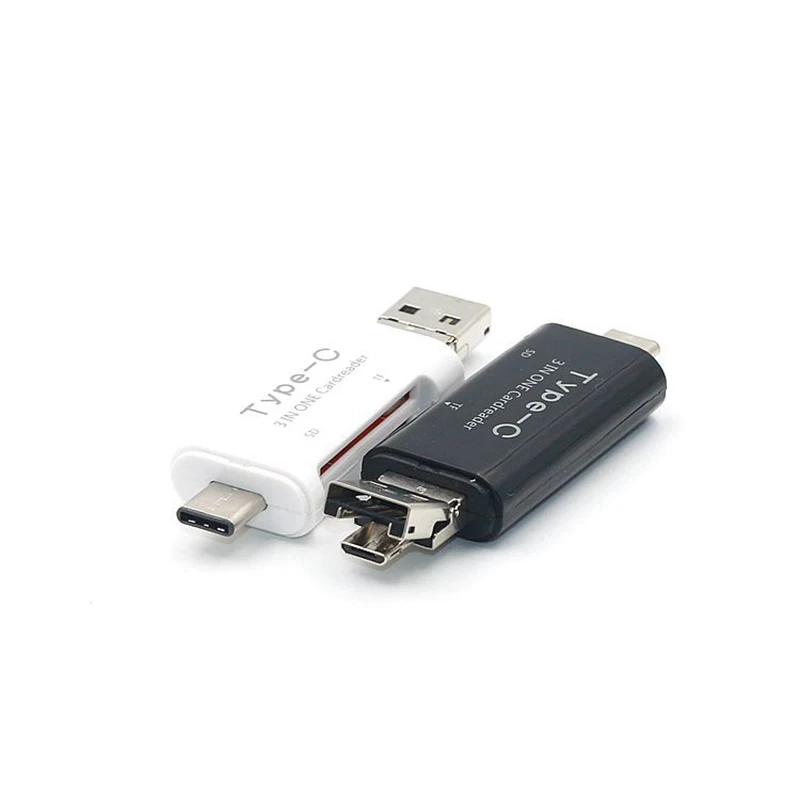 2 в 1 Тип C Otg Micro Usb кардридер sd, TF, Usb памяти OTG кардридер для телефона