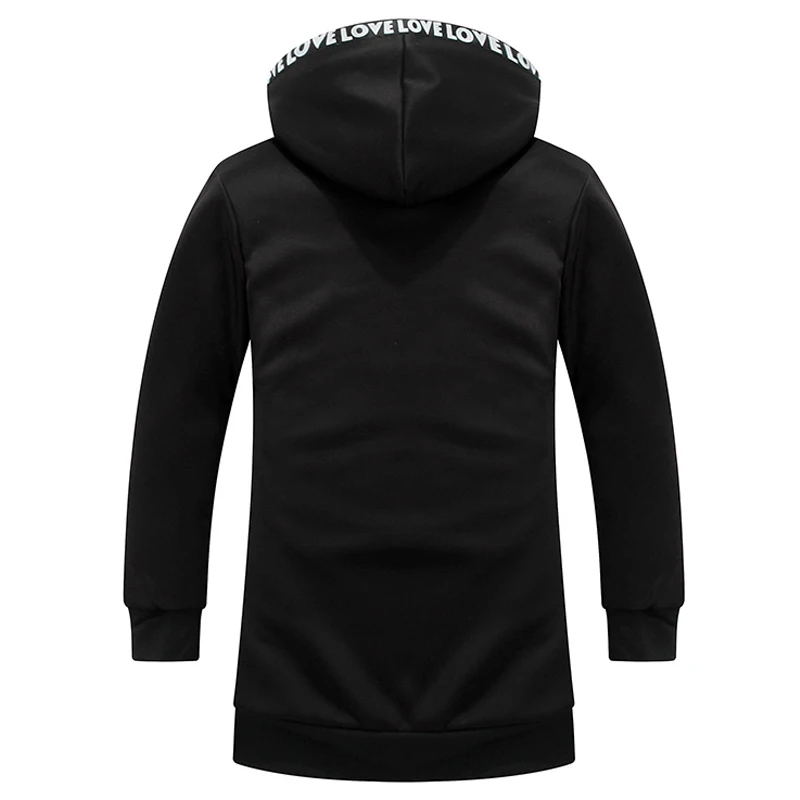 Мужская толстовка с капюшоном Длинная утепленная Вельветовая Толстовка