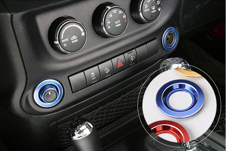 Черное зеркало бокового вида с регулируемой кнопкой переключения и кольцом