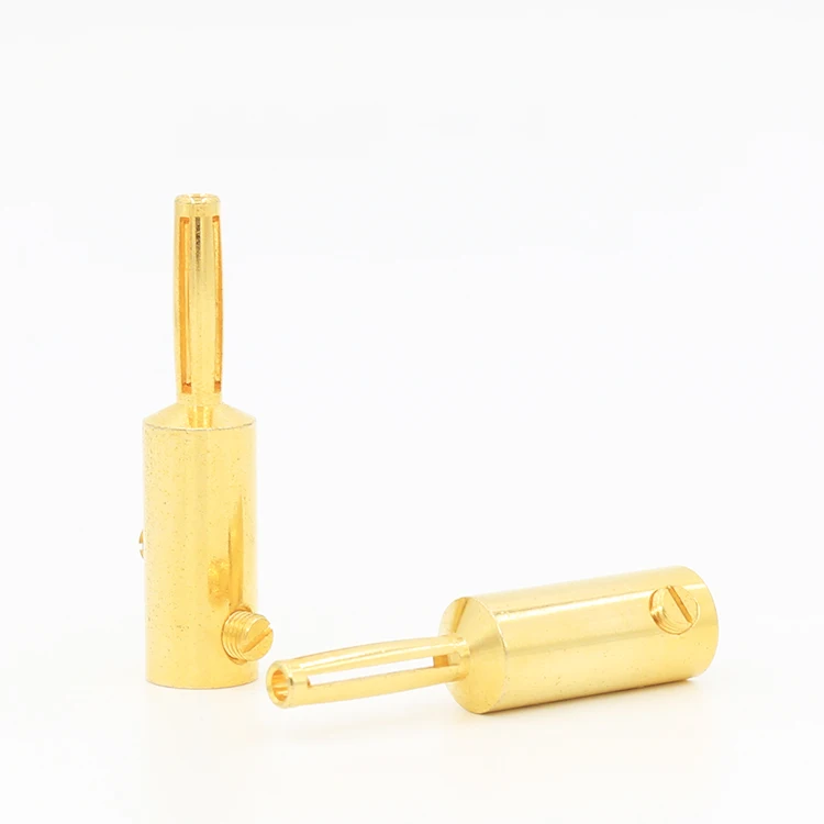 VB421G 24K позолоченный Акустический кабель разъем типа банан 8 шт.|speaker cable plug|plug goldplug