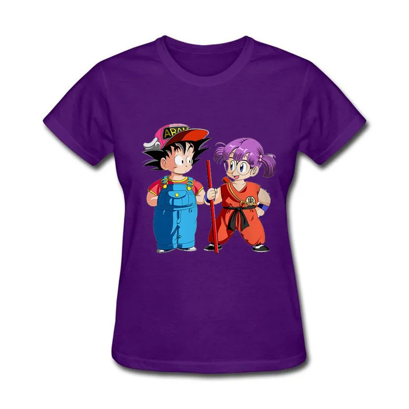 Новейшая мода смешной переключатель ткань с Arale Dragon Ball хлопковая забавная футболка для женщин