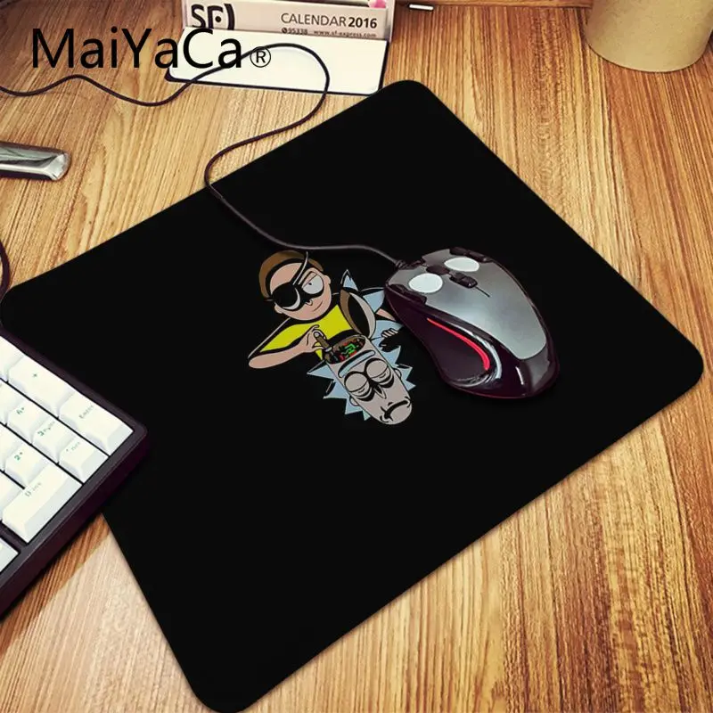 Lock Edge 18x22cm Maiyaca Подарочный коврик для мальчика Рик и Морти Забавный коврик для мышки в стиле аниме игровой коврик для мыши скоростная клавиатура Коврик для мыши ноутбук ПК ноутбук Настольный коврик - Цвет: Lock Edge 18x22cm