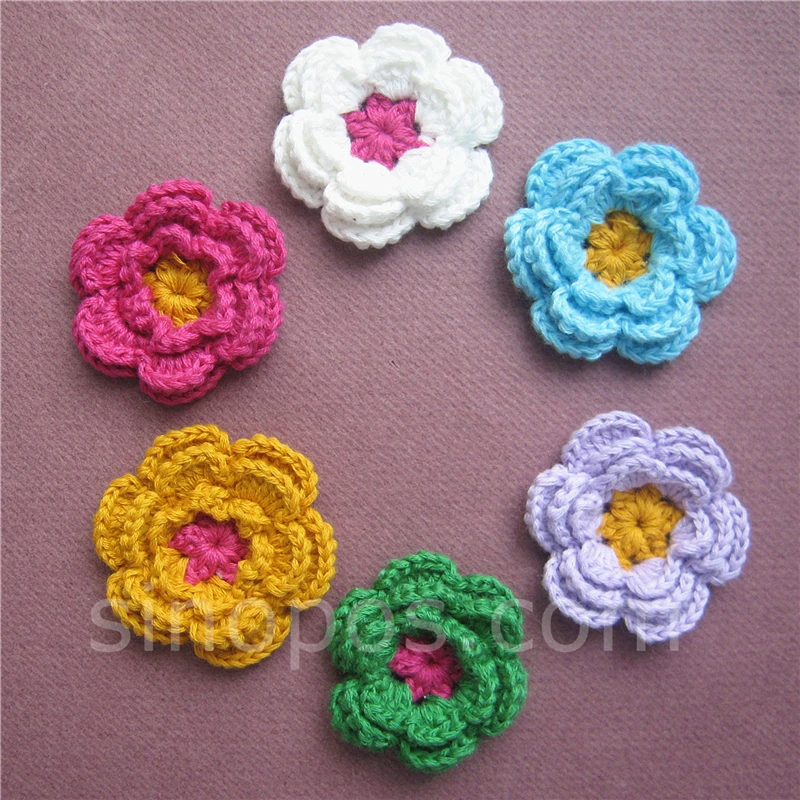 Покрывало Русалочка ручная вязка в виде сливовых цветов 48 мм лоскутного шитья