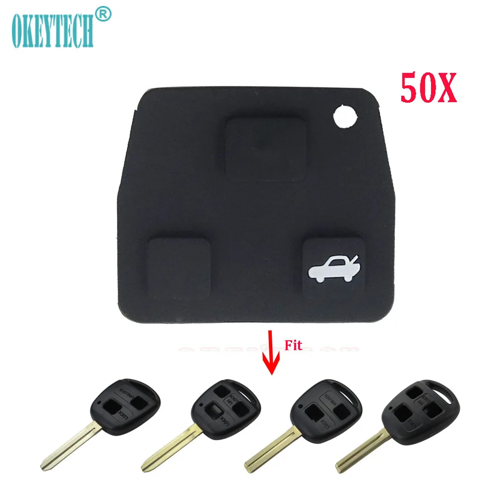 OkeyTech 50 шт./лот для Toyota RAV4 Corolla Camry Prado 2 или 3 кнопки резиновая кнопка кнопок Замена