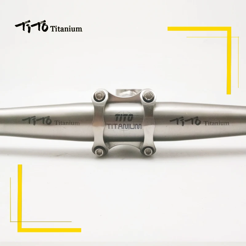 

TiTo Lightweight titanium MTB/Road bicycle parts Titanium alloy Bike Handlebar with Bike Seatpost/seat tube titanium stem Sets