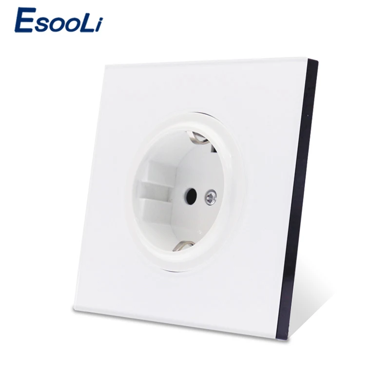 Esooli 2019 Новое поступление Хрустальная стеклянная панель 16А стандарт ЕС настенная