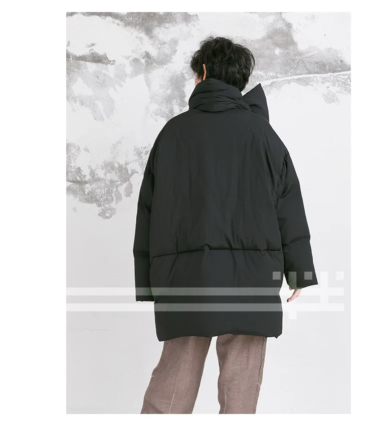 IRINAY212 Новая коллекция с шарфом двубортный oversize Асимметричный Зима белая утка подпушка куртка пальто для женщин