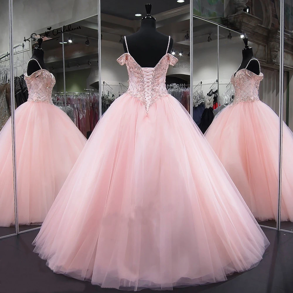 Роскошное бальное платье розового цвета платья для Quinceanera 2020 женское сексуальное